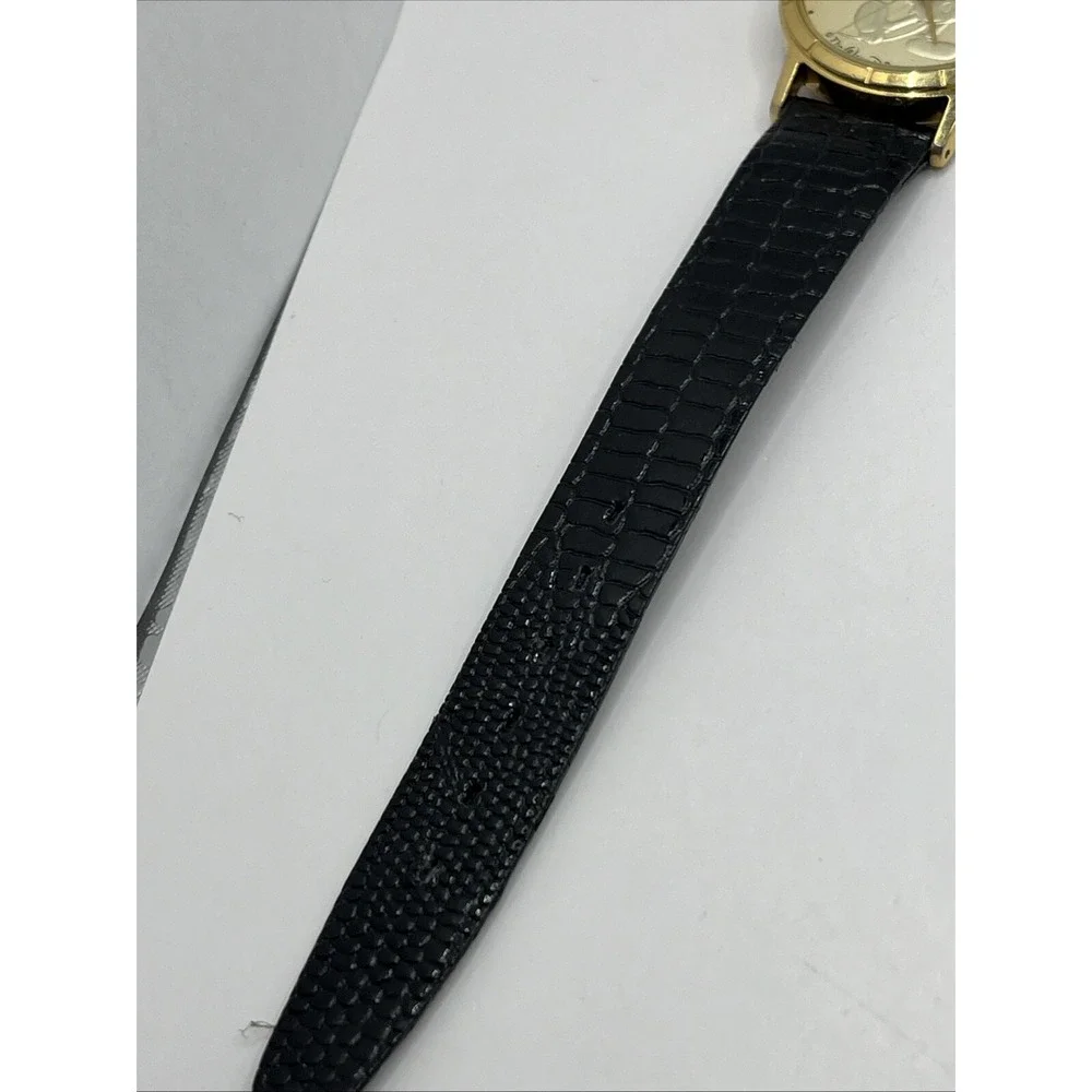 Lorus Disney Watch Women Y481-1720 Mickey Mouse 30mm Gold‎ Tone- New Battery